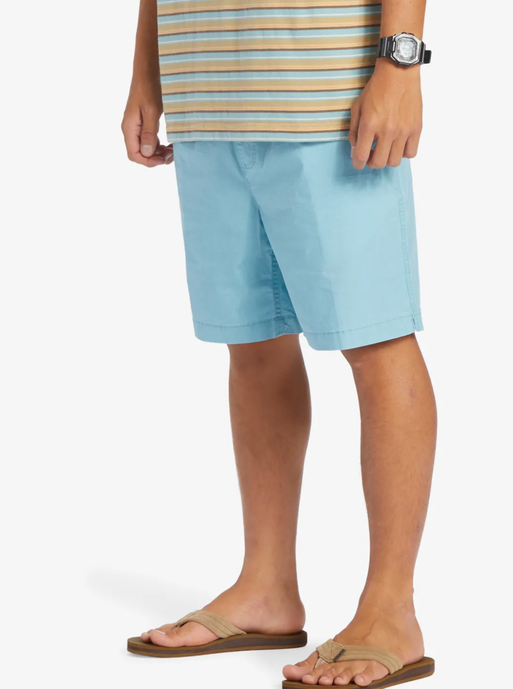 Fashion Quiksilver Taxer Elastic Waist Shorts Cameo Blue