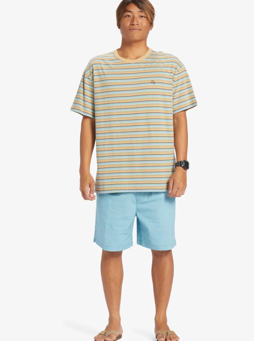 Fashion Quiksilver Taxer Elastic Waist Shorts Cameo Blue