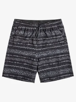 Flash Sale Quiksilver Taxer Print 18" Amphibian Boardshorts Black