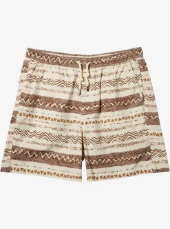 Shop Quiksilver Taxer Print Elastic Waist Shorts Birch Playa Mesa