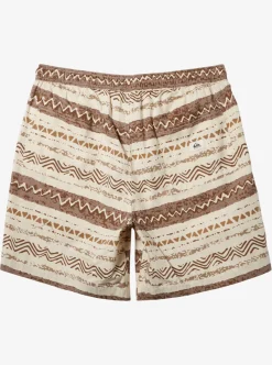 Shop Quiksilver Taxer Print Elastic Waist Shorts Birch Playa Mesa