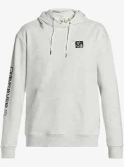Sale Quiksilver The Original Hoodie White Marble Heather