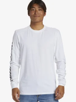Clearance Quiksilver The Original Long Sleeve T-Shirt White