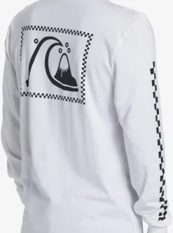 Clearance Quiksilver The Original Long Sleeve T-Shirt White