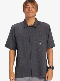 Best Sale Quiksilver The Saturn Short Sleeve Shirt Tarmac Tribal Floral