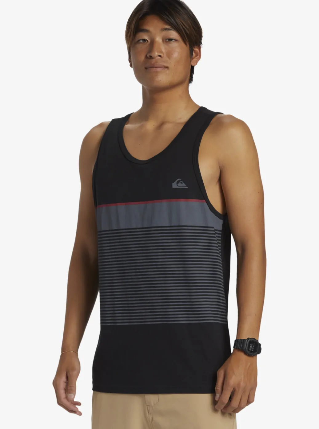 Outlet Quiksilver Tijuana Stripe Tank Top Black