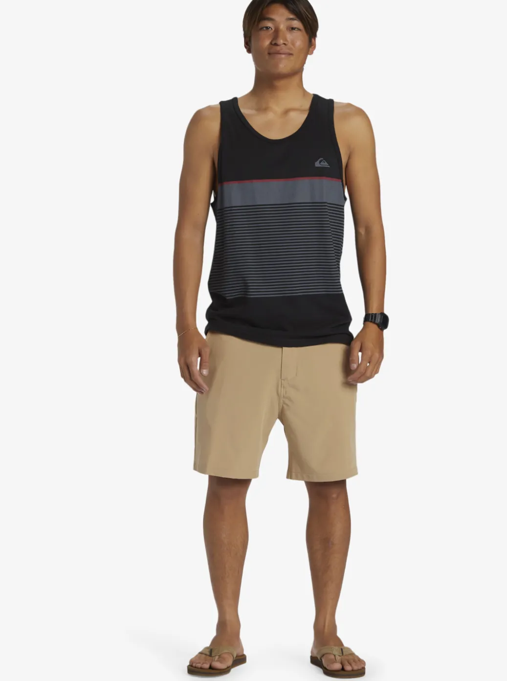 Outlet Quiksilver Tijuana Stripe Tank Top Black