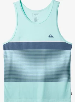 Hot Quiksilver Tijuana Stripe Tank Top Beach Glass Heather