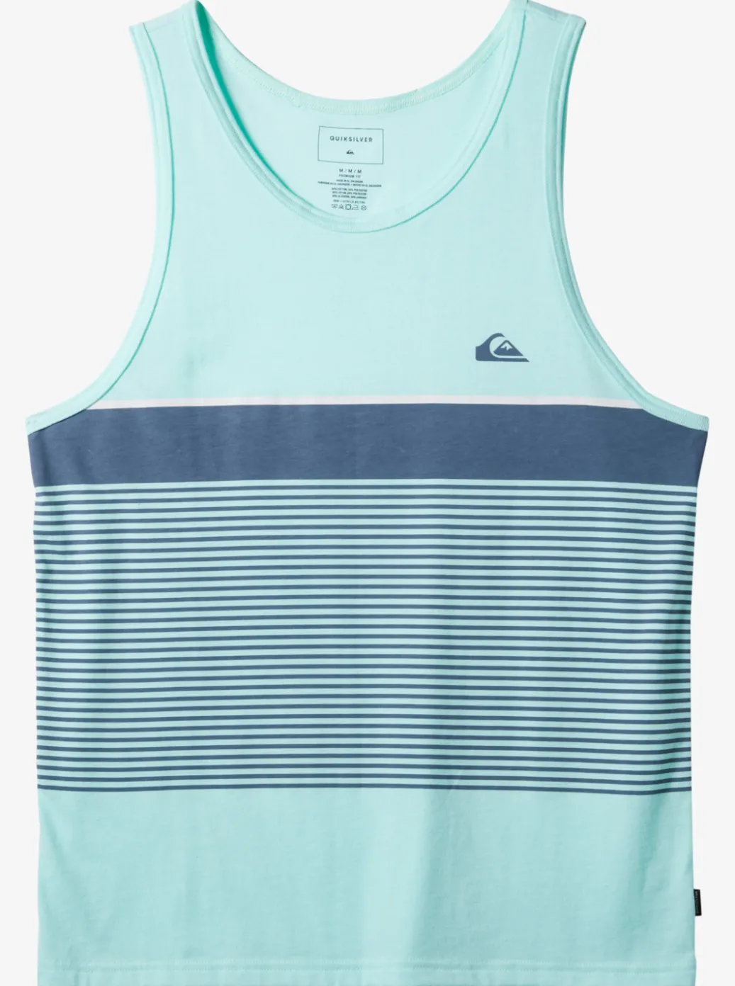 Hot Quiksilver Tijuana Stripe Tank Top Beach Glass Heather
