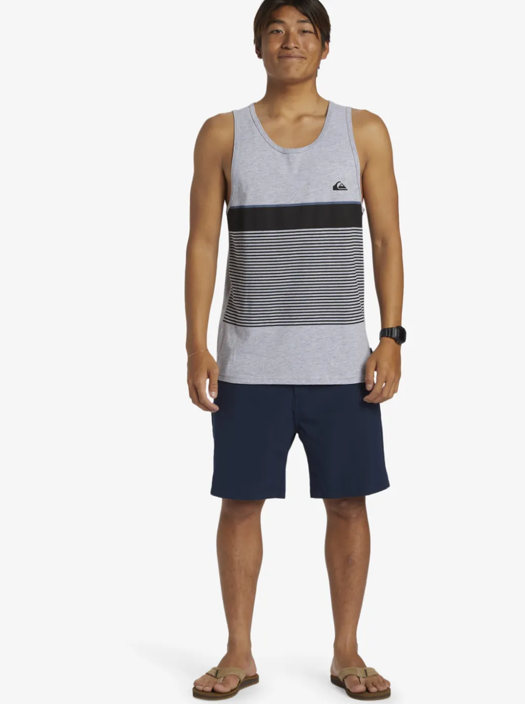 Store Quiksilver Tijuana Stripe Tank Top Athletic Heather