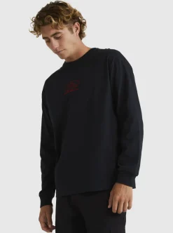 Cheap Quiksilver Tilt Long Sleeve Stn T-Shirt Black
