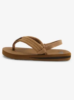 Discount Quiksilver Toddler'S Carver Suede Core Sandals Tan 1