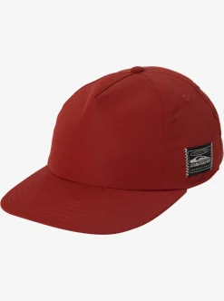 Hot Quiksilver Tride Snapback Hat Red Ochre