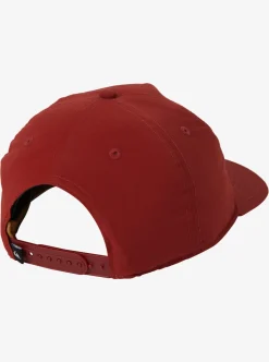 Hot Quiksilver Tride Snapback Hat Red Ochre