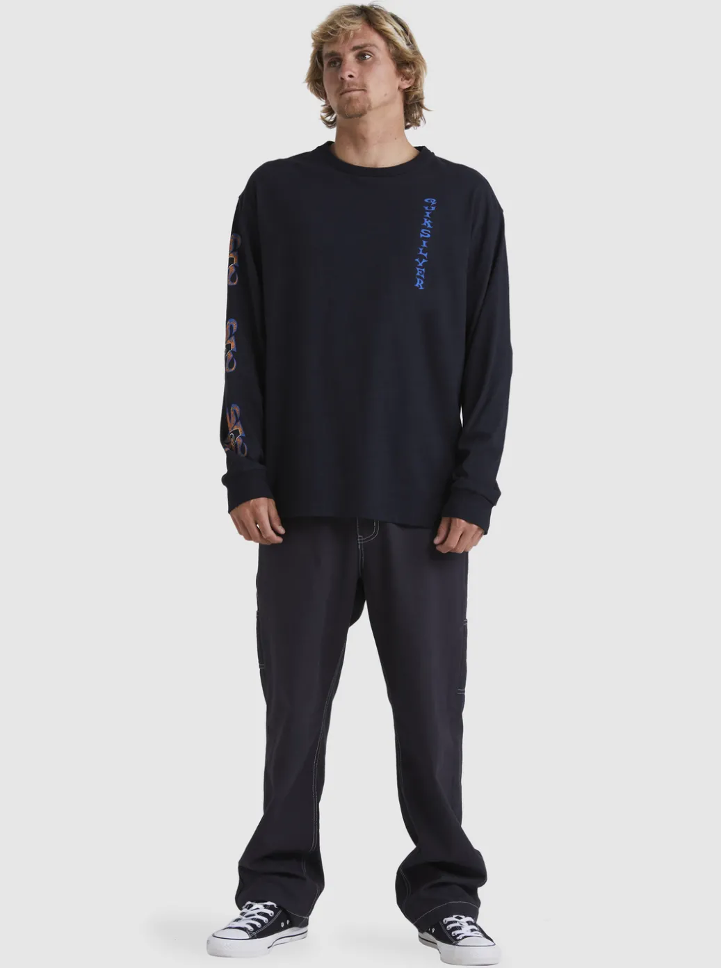 Sale Quiksilver Trident Long Sleeve T-Shirt Black