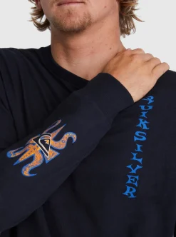 Sale Quiksilver Trident Long Sleeve T-Shirt Black