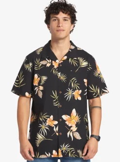 Online Quiksilver Tropical Floral Short Sleeve Woven Shirt Black Tropical Floral Ss