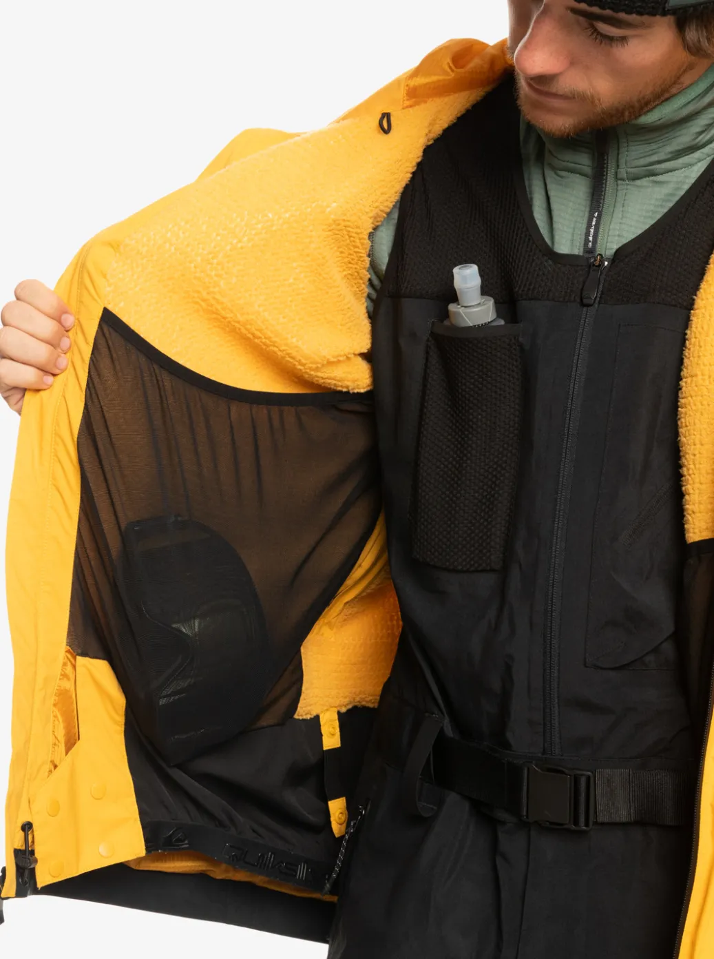 Shop Quiksilver Ultralight Gore-Tex® Technical Snow Jacket Mineral Yellow