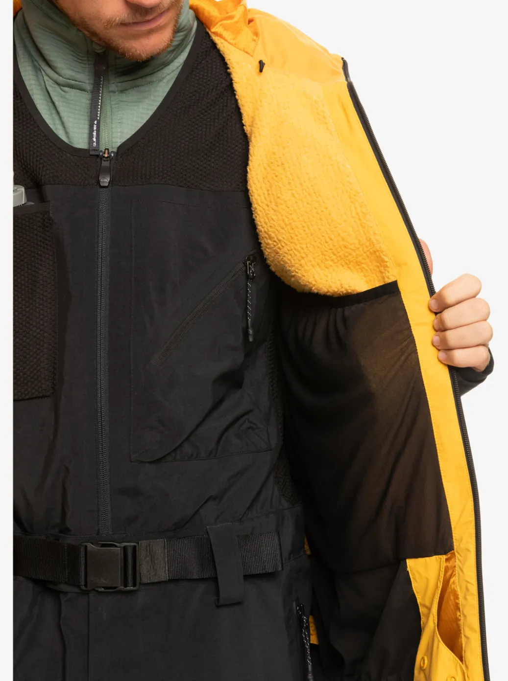 Shop Quiksilver Ultralight Gore-Tex® Technical Snow Jacket Mineral Yellow