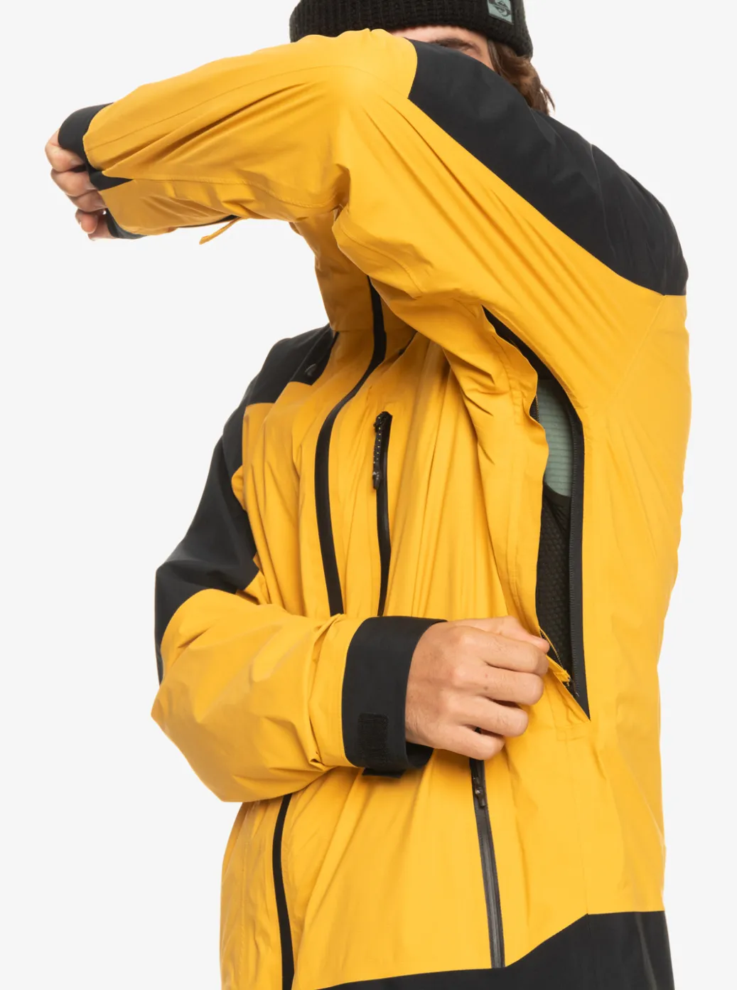 Shop Quiksilver Ultralight Gore-Tex® Technical Snow Jacket Mineral Yellow
