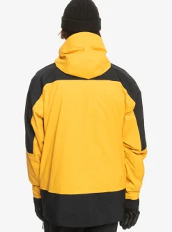 Shop Quiksilver Ultralight Gore-Tex® Technical Snow Jacket Mineral Yellow