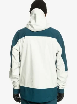 New Quiksilver Ultralight 20K Technical Snow Jacket Nimbus Cloud