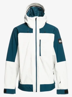 New Quiksilver Ultralight 20K Technical Snow Jacket Nimbus Cloud