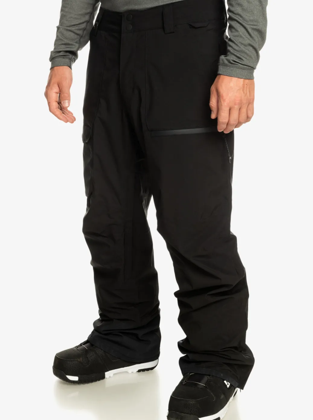 Shop Quiksilver Utility Shell Snow Pants True Black