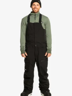 Fashion Quiksilver Utility Technical Snow Bib Pants True Black