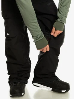 Fashion Quiksilver Utility Technical Snow Bib Pants True Black