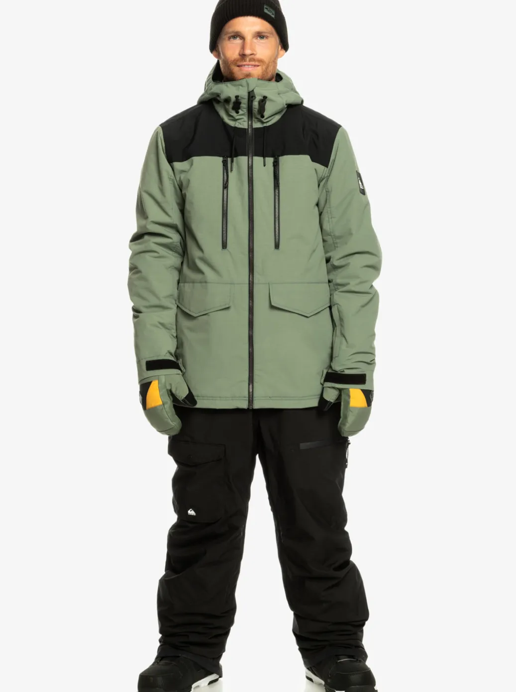 Fashion Quiksilver Utility Technical Snow Bib Pants True Black