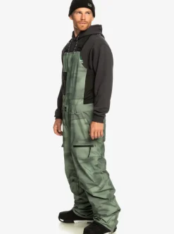 Cheap Quiksilver Utility Technical Snow Bib Pants Break Off Laurel Wreath