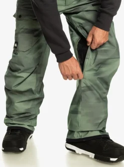 Cheap Quiksilver Utility Technical Snow Bib Pants Break Off Laurel Wreath