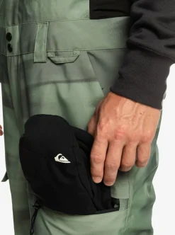 Cheap Quiksilver Utility Technical Snow Bib Pants Break Off Laurel Wreath