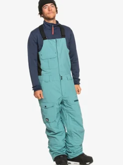 Best Sale Quiksilver Utility Technical Snow Bib Pants Brittany Blue