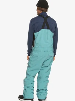 Best Sale Quiksilver Utility Technical Snow Bib Pants Brittany Blue
