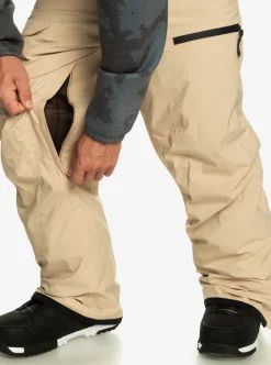 Best Quiksilver Utility Technical Snow Bib Pants Pale Khaki