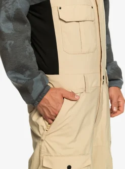 Best Quiksilver Utility Technical Snow Bib Pants Pale Khaki