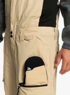 Best Quiksilver Utility Technical Snow Bib Pants Pale Khaki