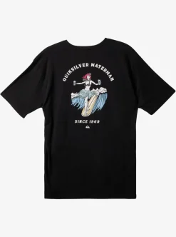 New Quiksilver Waterman A Proper Pint T-Shirt Black