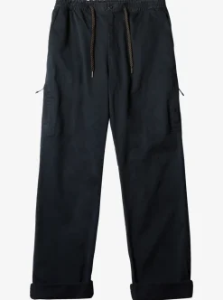 Sale Quiksilver Waterman After Surf Elastic Waist Pants Black