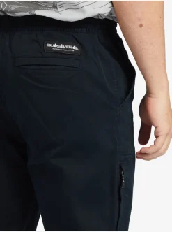 Sale Quiksilver Waterman After Surf Elastic Waist Pants Black
