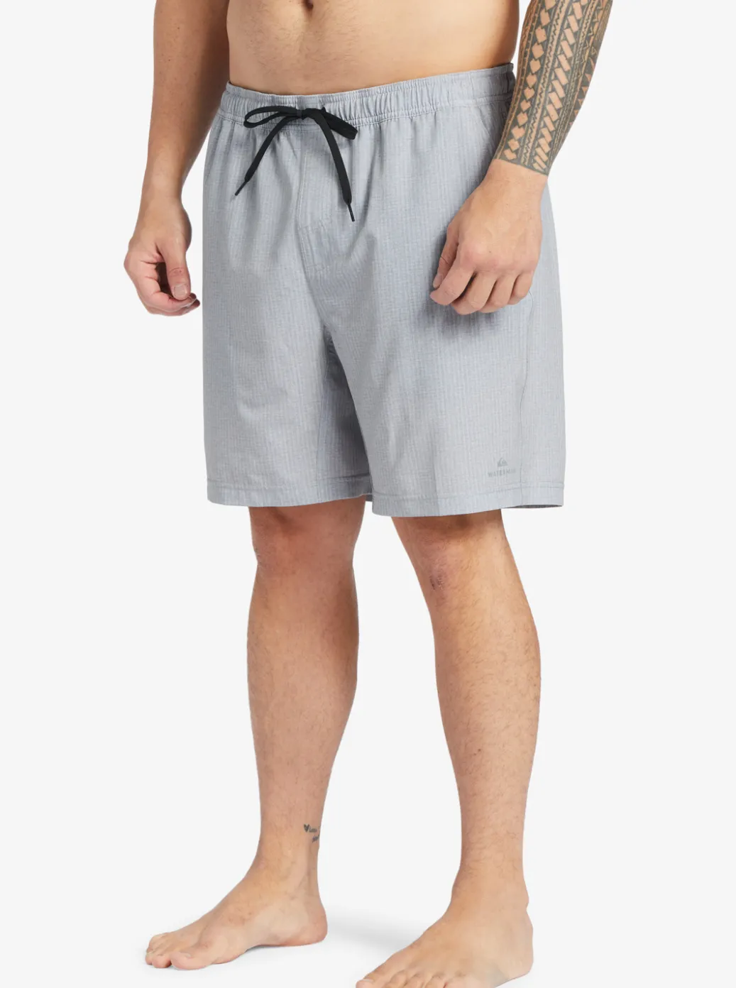 Fashion Quiksilver Waterman After Surf Stretch 20" Amphibian Boardshorts Light Grey Heather
