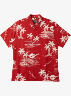 Discount Quiksilver Waterman Ahi Holiday Woven Shirt Ahi Holiday Aura Orange