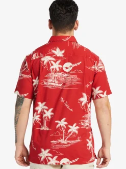 Discount Quiksilver Waterman Ahi Holiday Woven Shirt Ahi Holiday Aura Orange