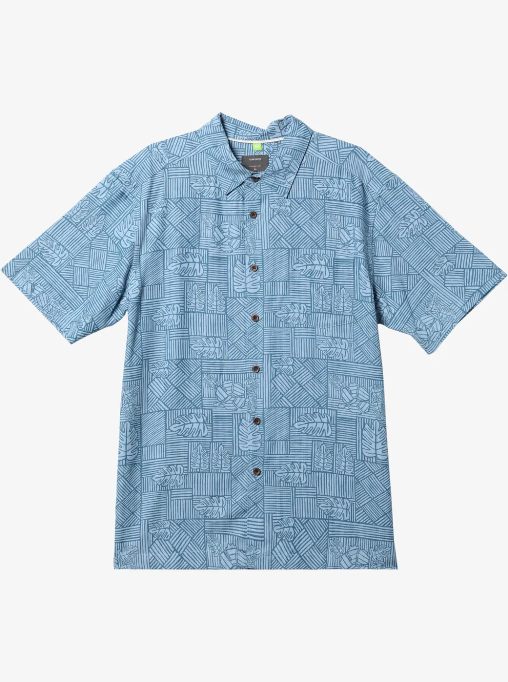 Sale Quiksilver Waterman Amazed Palm Woven Shirt Seaport Amazed Palm