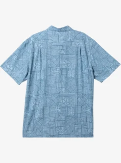 Sale Quiksilver Waterman Amazed Palm Woven Shirt Seaport Amazed Palm