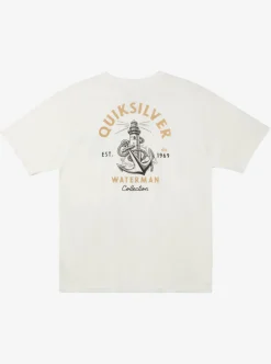 Clearance Quiksilver Waterman Anchors Away Qt-Shirt Snow White