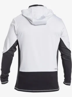 Online Quiksilver Waterman Angler Hooded Upf 50 Long Sleeve Surf Tee White