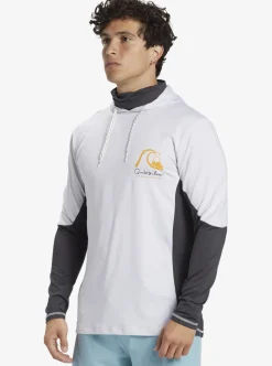 Online Quiksilver Waterman Angler Hooded Upf 50 Long Sleeve Surf Tee White